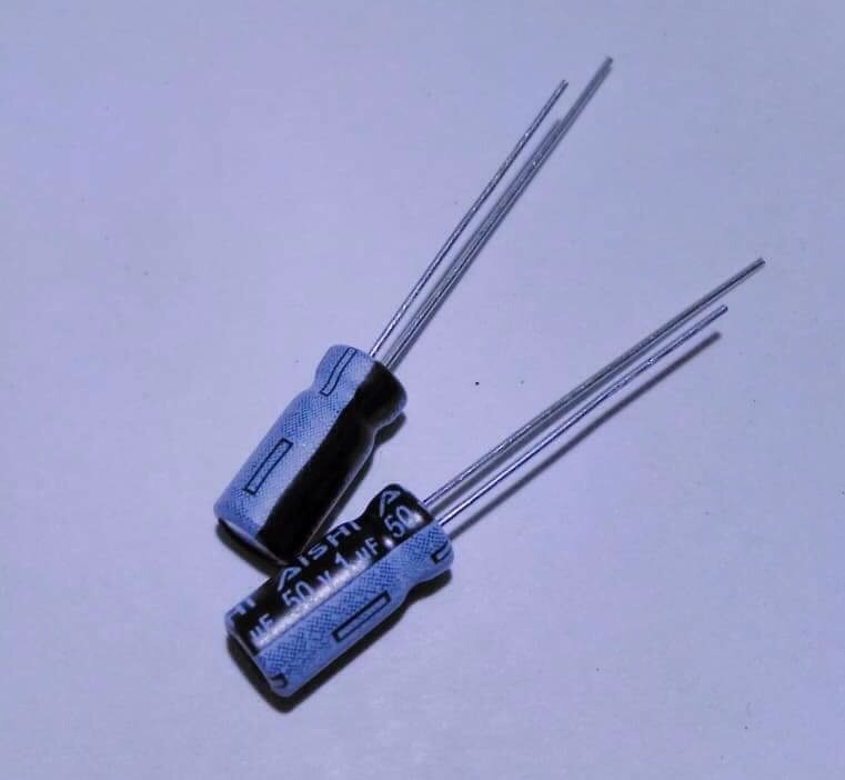 ตัวเก็บประจุ Capacitor 1uF 50V จำนวน 5 ชิ้น