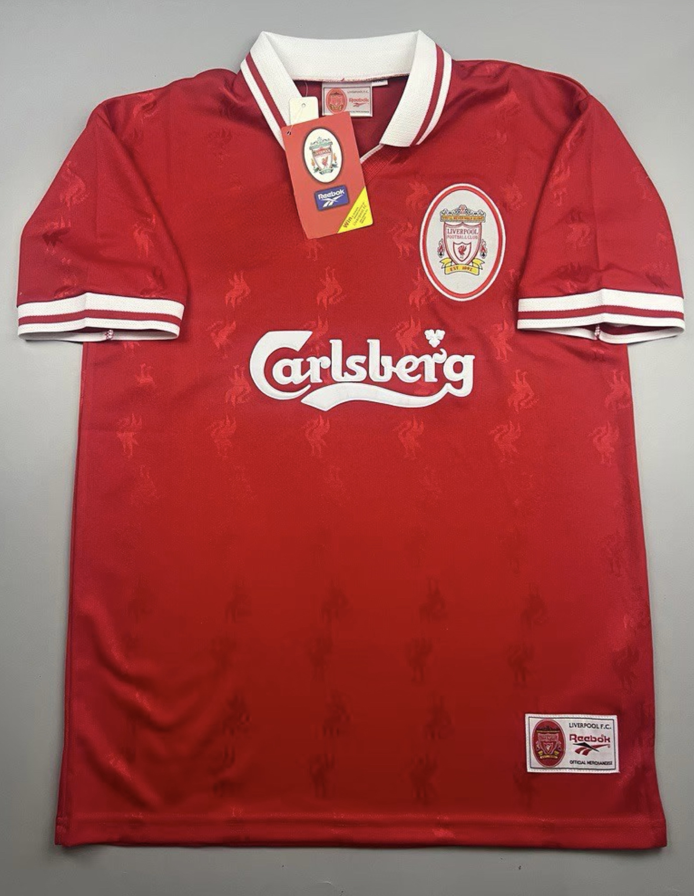 Retro เสื้อกีฬาแขนสั้น ลายทีมชาติฟุตบอล Liver 96-97 สไตล์เรโทร