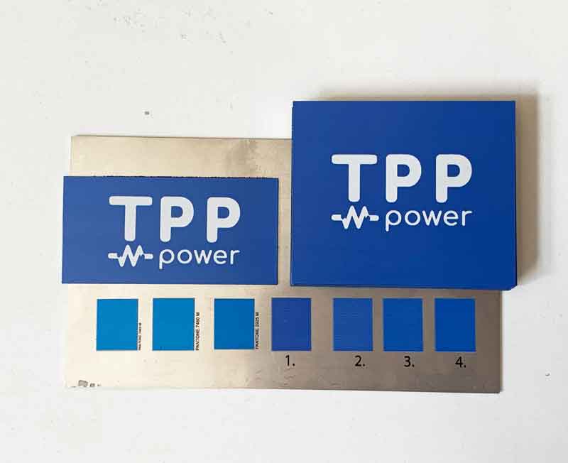 ป้ายเนมเพลทติดเครื่องจักร 4 สี
