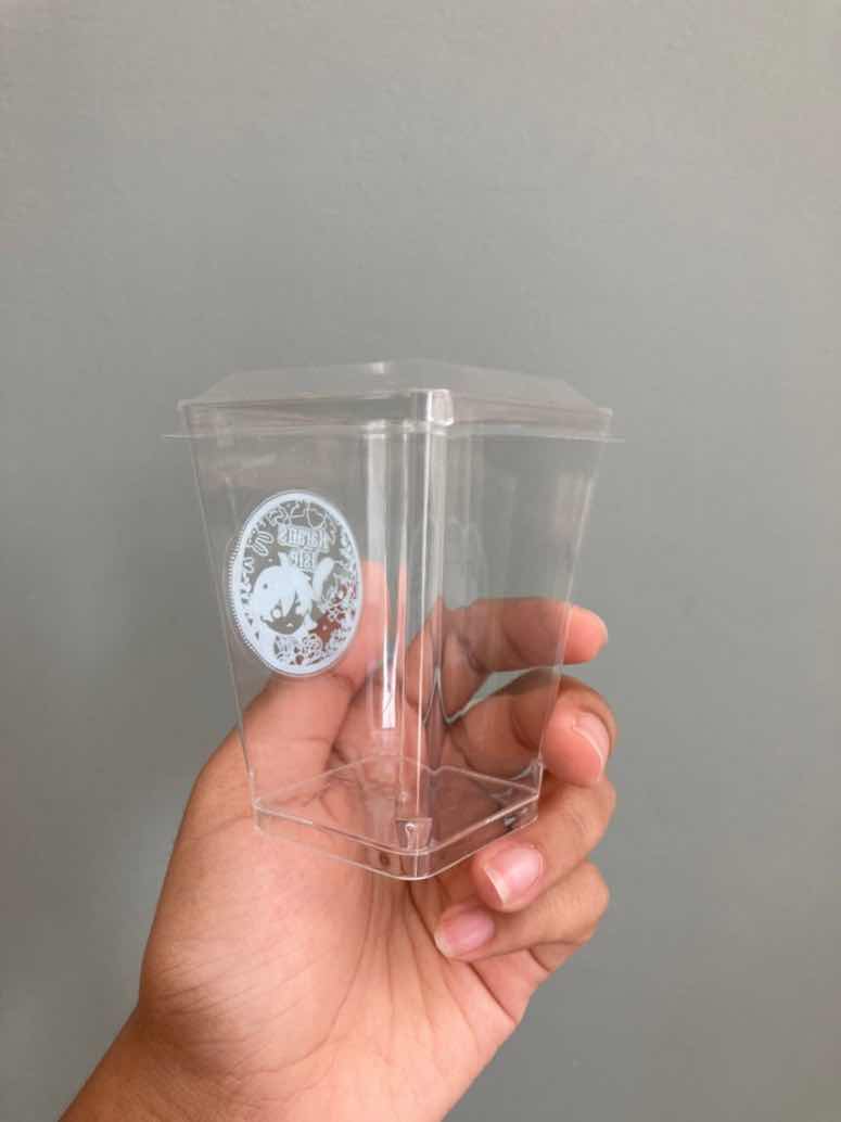 สติ๊กเกอร์ ฉลากสินค้า PVC ใส พิมพ์ขาว