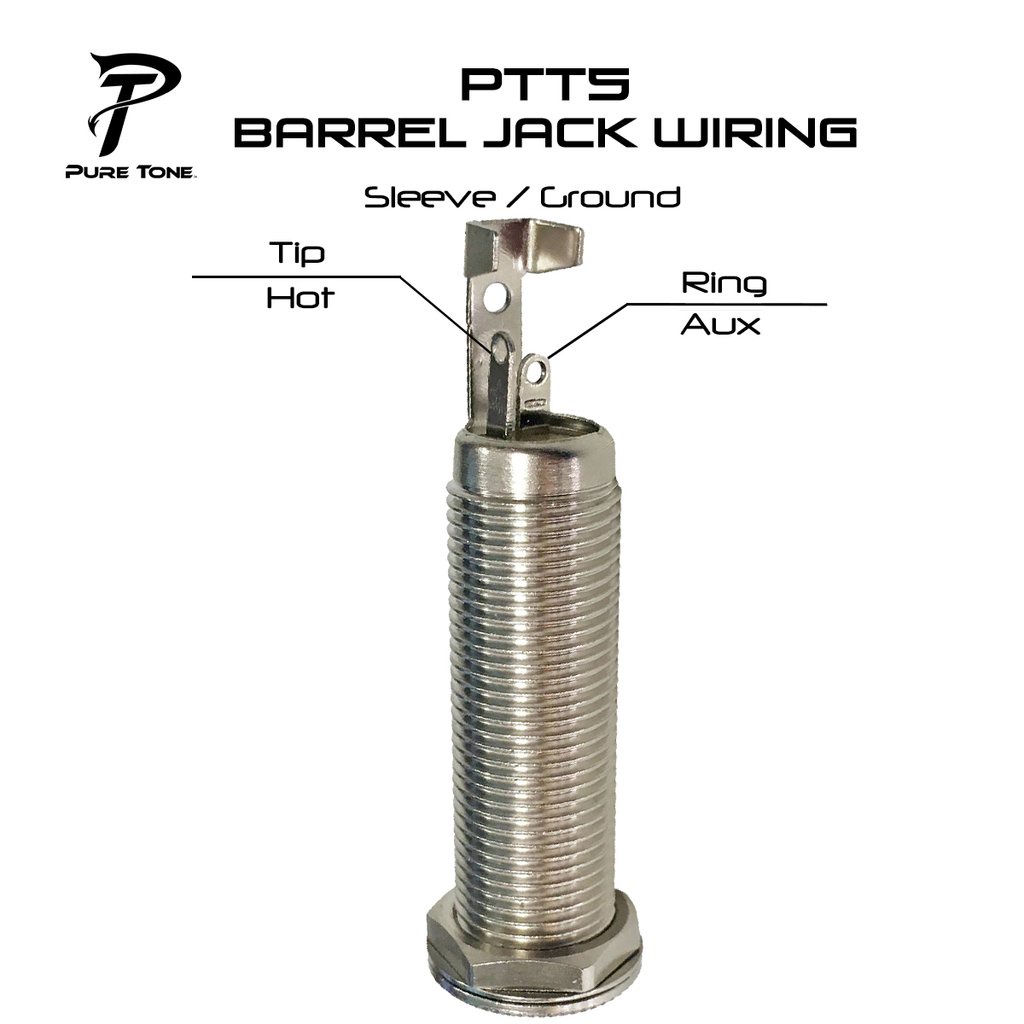 แจ๊คตัวเมียหลอด Pure Tone Mono or Stereo 1/4″ Barrel Jack 1/4″ Barrel Jackสำหรับเบส/กีตาร์ Active/Passive PTT-5
