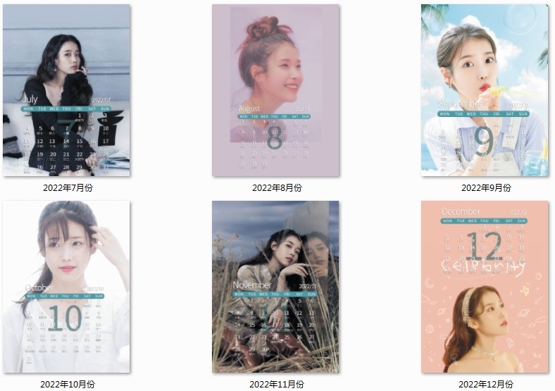 Pre - ปฏิทินตั้งโต๊ะ 2022 #ไอยู (ระบุลาย)