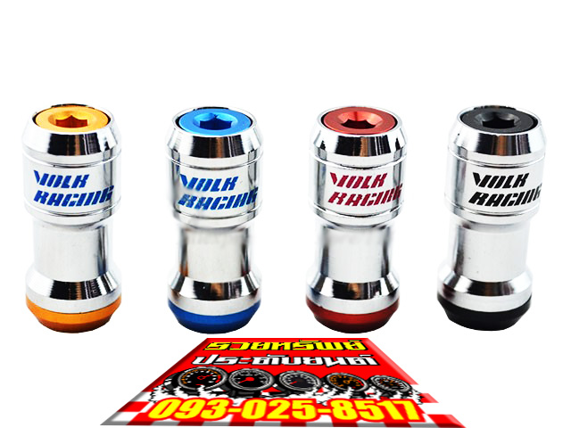 NUT-033 น็อตล้อแต่งน็อตVOLK RACING(สีแดง) เกลียว 1.50 mm ครบชุด 20ตัว