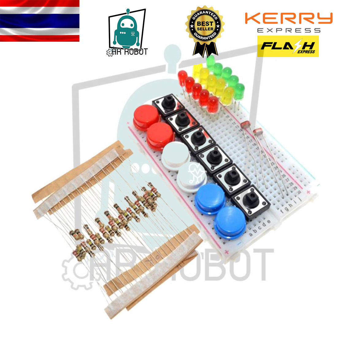 Starter Kit for Arduino UNO R3 Mini Breadboard LED Jumper Wire Button (ไม่รวมบอร์ด ARrduino R3)