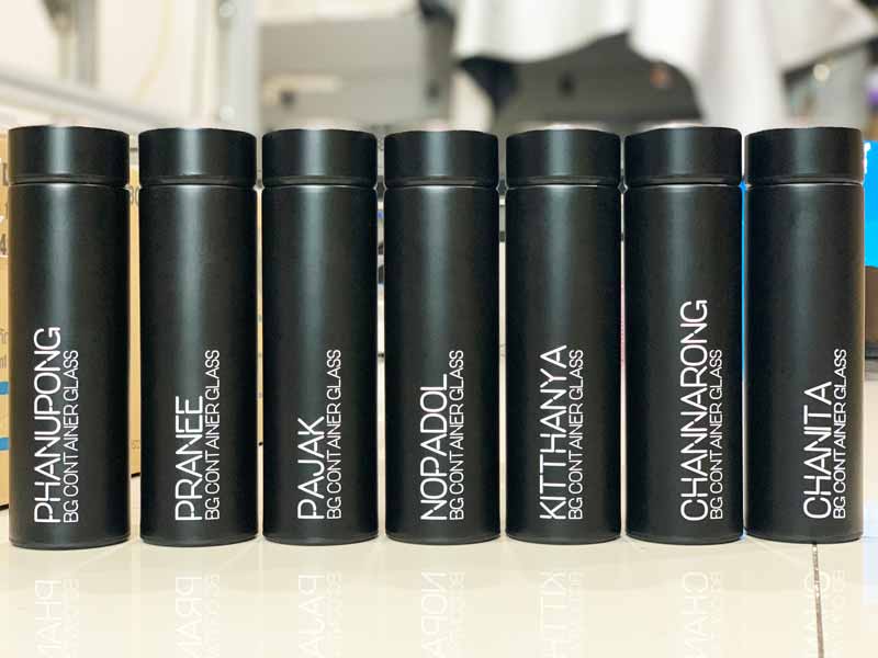 กระบอกน้ำพร้อมพิมพ์ ขนาด 500 mL. ฝาเกลียว