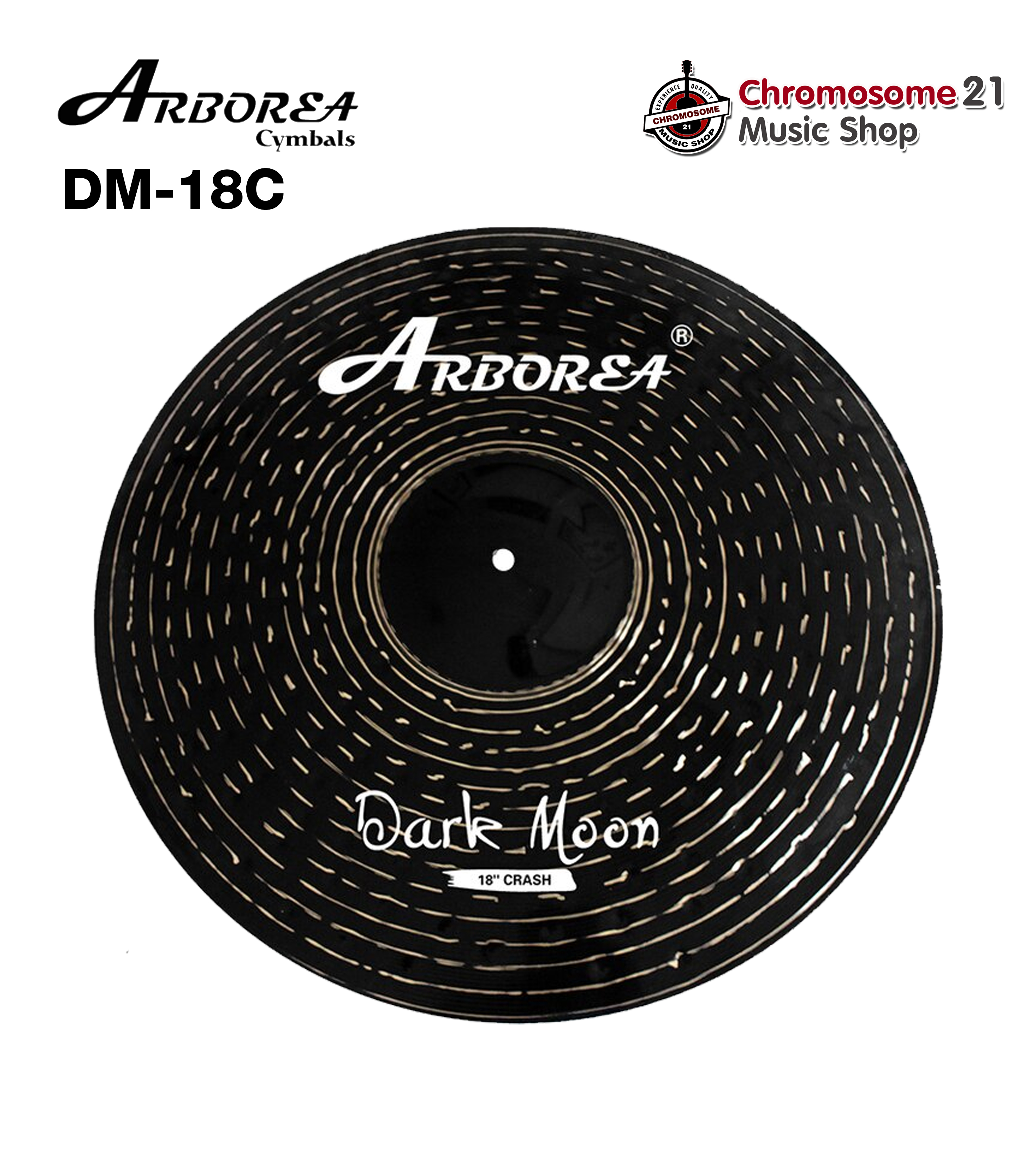 ฉาบ Arborea Dark Moon DM-18C ขนาด18 นิ้ว แบบ Crash Cymbals