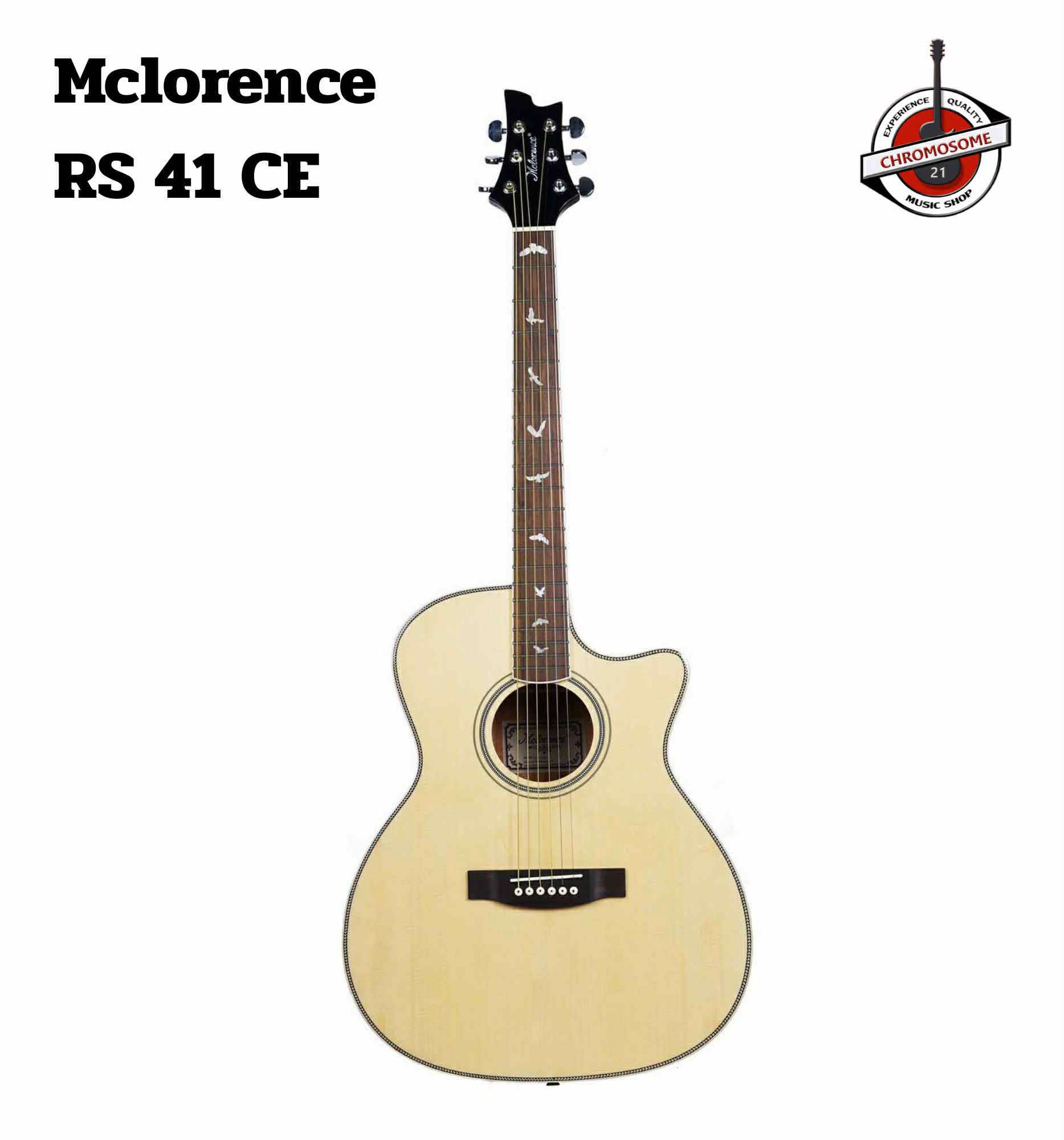 กีตาร์โปร่งไฟฟ้า Mclorence rs 41 ce (สี : Natural)