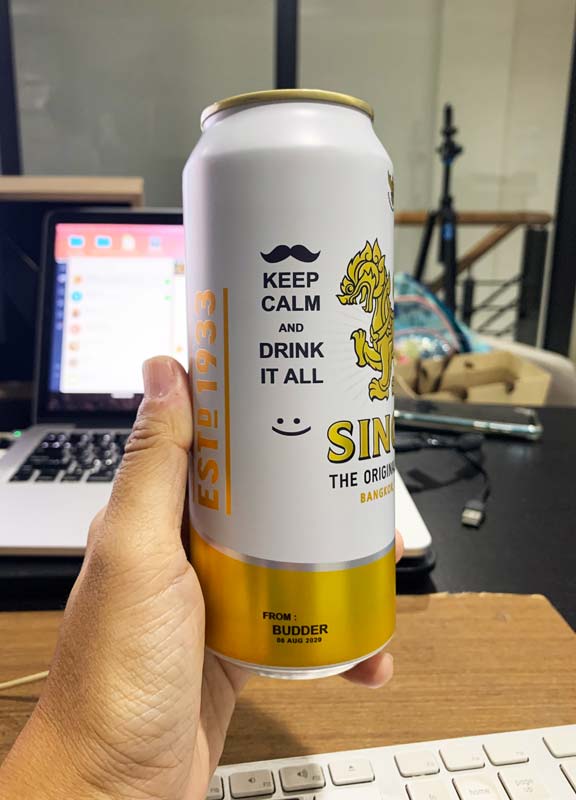 พิมพ์กระป๋องเบียร์ พิมพ์ชื่อบนกระป๋องดื่มน้ำ