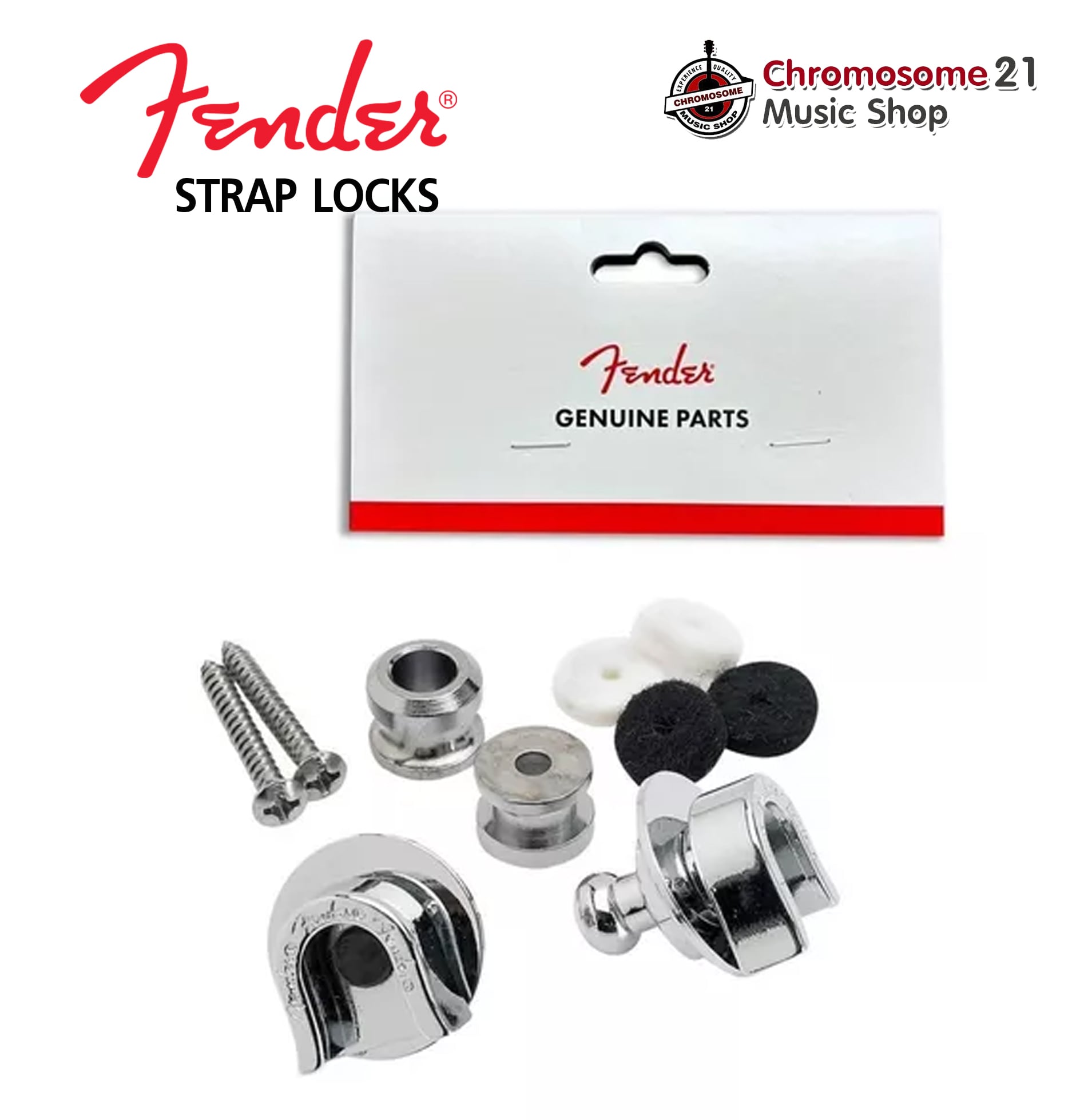 ชุดล็อคสายสะพาย FENDER STRAP LOCKS