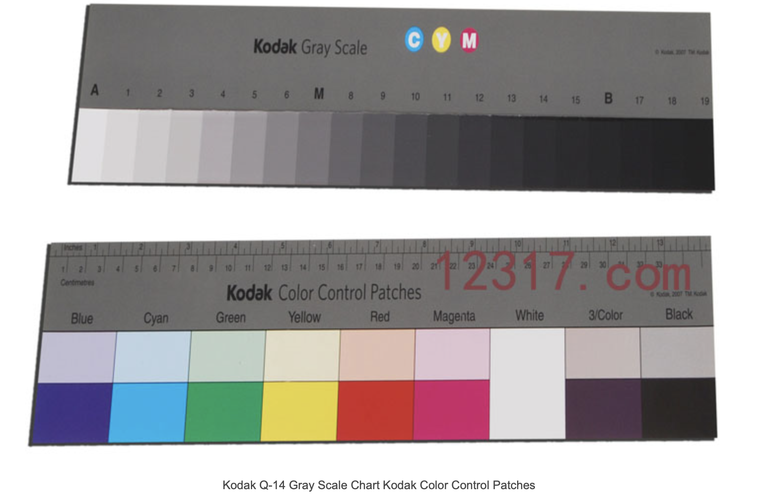 Kodak Q-14 Gray Scale Chart Kodak Color Control Patches