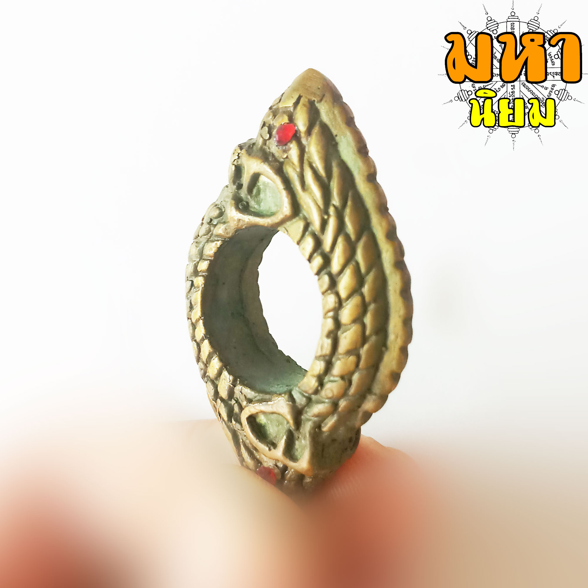 บ่วงบาศ พญานาคราช ตาแดง วัดป่าคำชะโนด จ.อุดรธานี เนื้อทองเหลือง