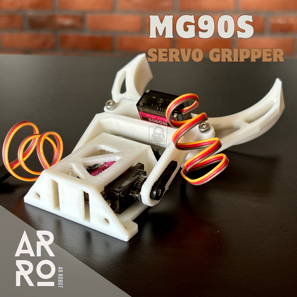 มือจับเซอร์โว Mg90s มือจับกริปเปอร์ 3D Servo Grirpper สีขาว