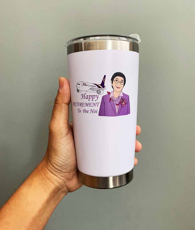 แก้วเก็บความเย็น แก้วน้ำพิมพ์ลาย 4 สี