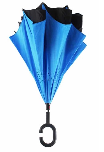 ร่มกลับด้าน สีฟ้า (คละสี)