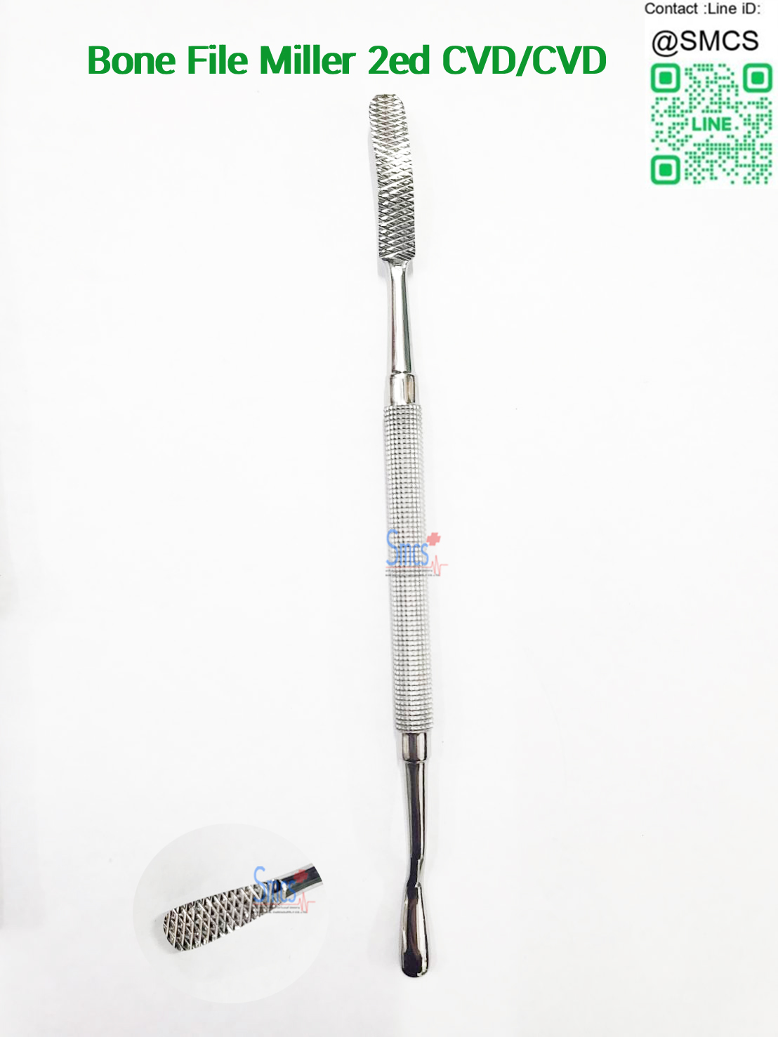 ตะไบ 2ด้าน Bone File Miller 2ed CVD/CVD 18cm