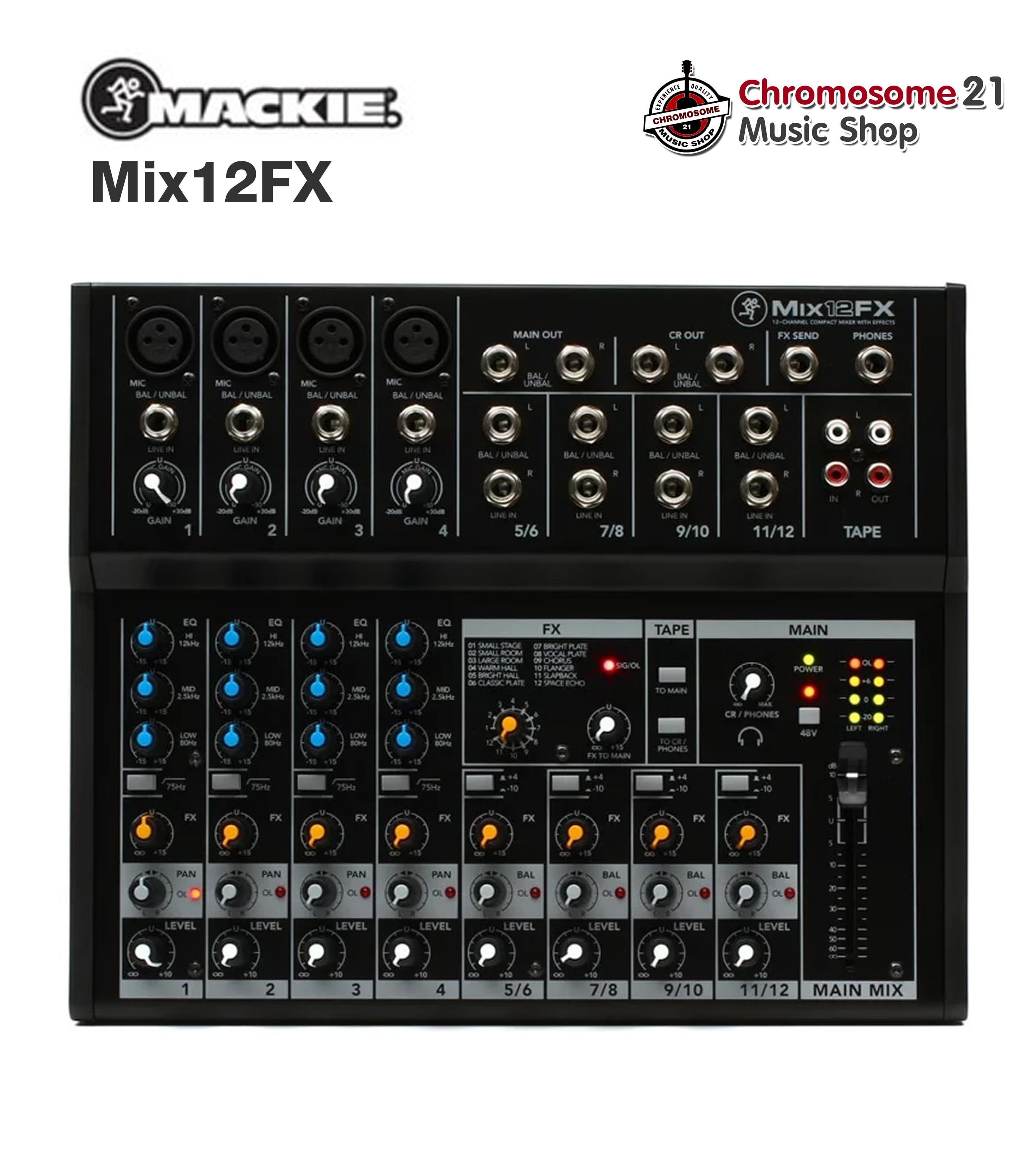 Mackie MIX12FX 12-channel Compact Mixer with Effects