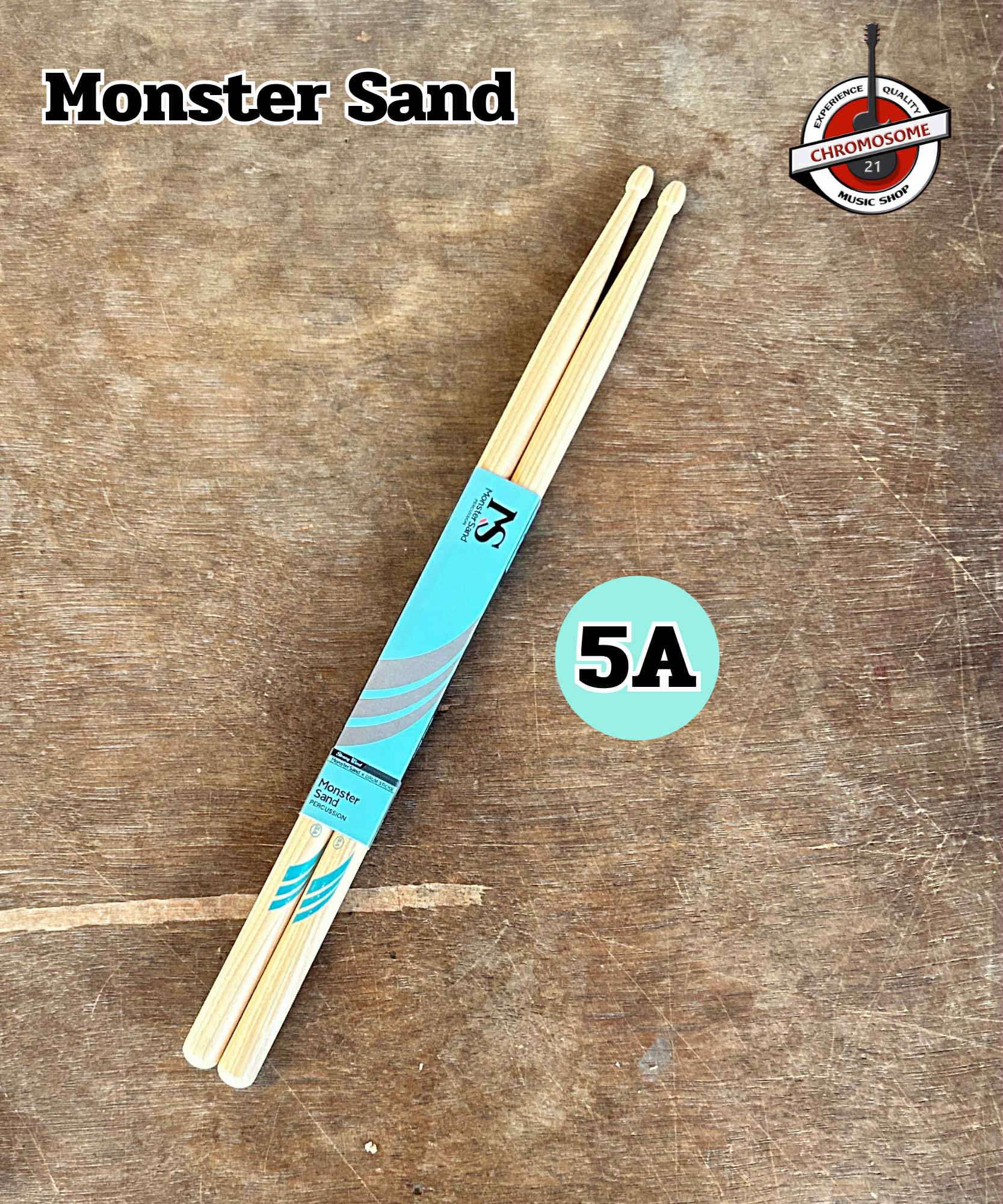 ไม้กลอง Monster Sand ขนาด 5A เนื้อไม้คุณภาพดี แข็งแรง ทนทาน