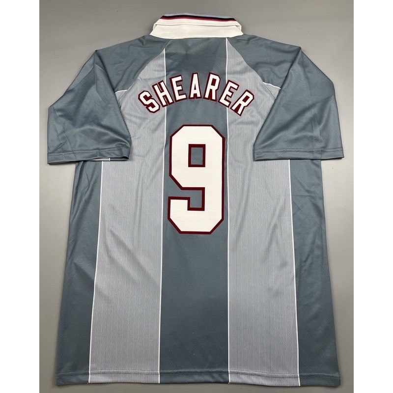 เสื้อบอล ย้อนยุค ทีมชาติ อังกฤษ 1996 เยือน Retro England Away เรโทร คลาสสิค 1996-98 สกรีน SHEARER # 9