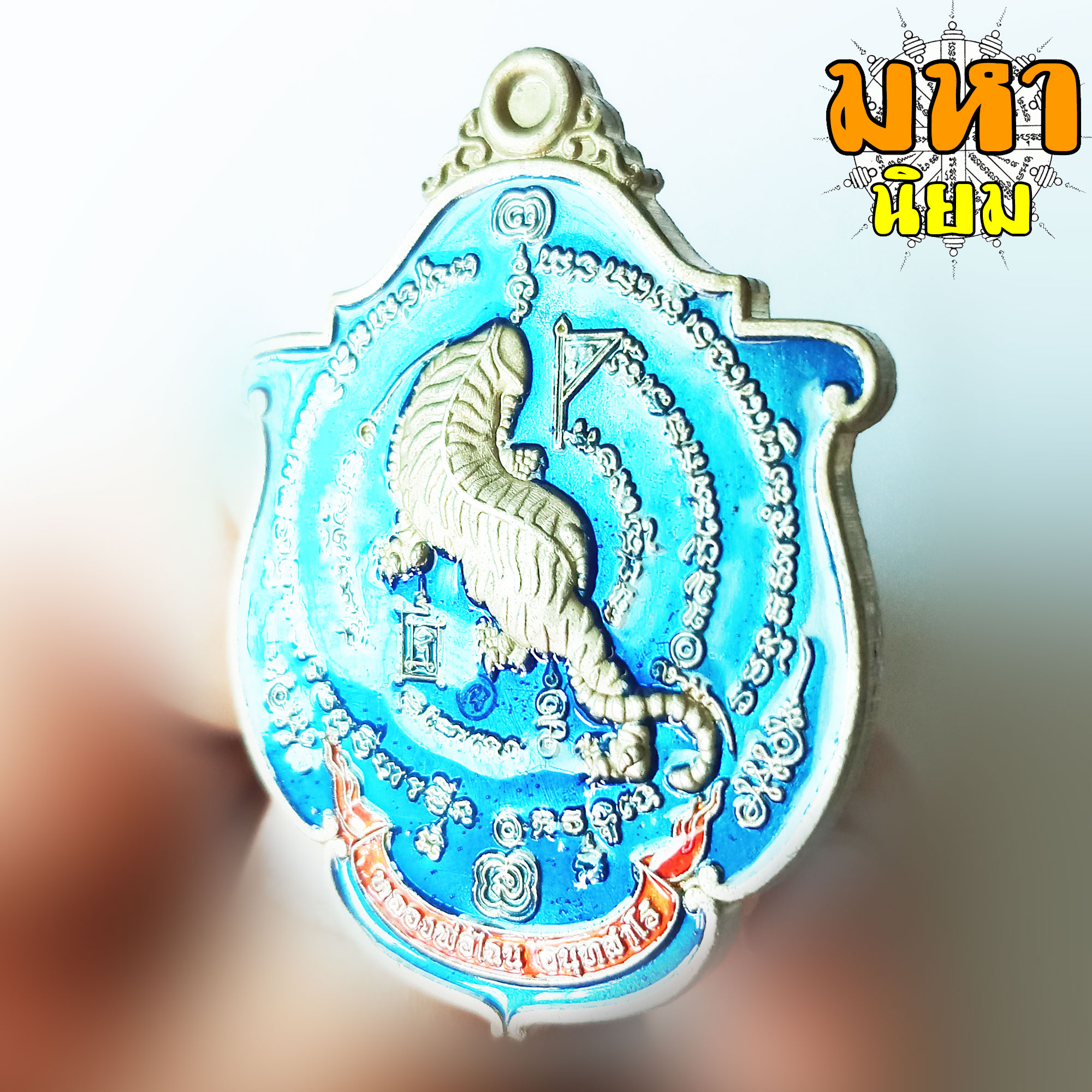 เหรียญเสือกำราบป่า เนื้อเงินลงยา หลวงพ่อไฉน ฉนทสาโร วัดคุณากรบูรพาจารย์ จ.ขอนแก่น พร้อมกล่องอย่างดี