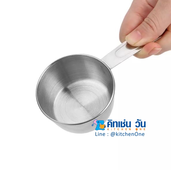 ถ้วยตวงสแตนเลสหนา 4 ชิ้น ด้ามยาว (ชุดถ้วยตวงสแตนเลส 4 ขนาด)