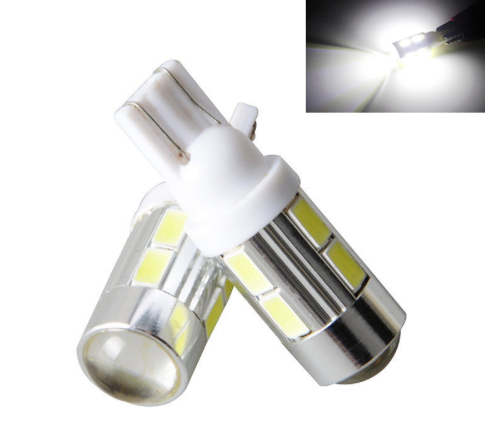 หลอดไฟ LED T10 12VDC 5W สีขาว 1คู่