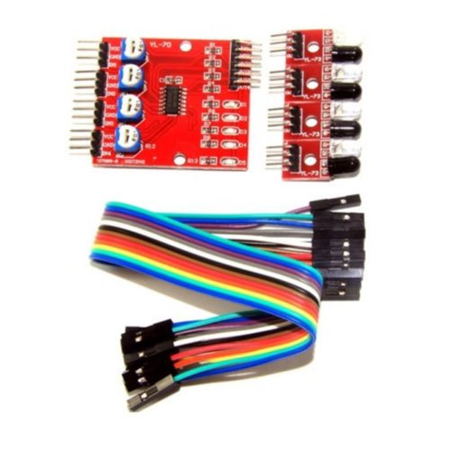 Tracking Sensor 4 Channal for Smart Car เซนเซอร์ตรวจจับเส้น ขาว ดำ 4 จุดแยกอิสระ สำหรับ Smart Car