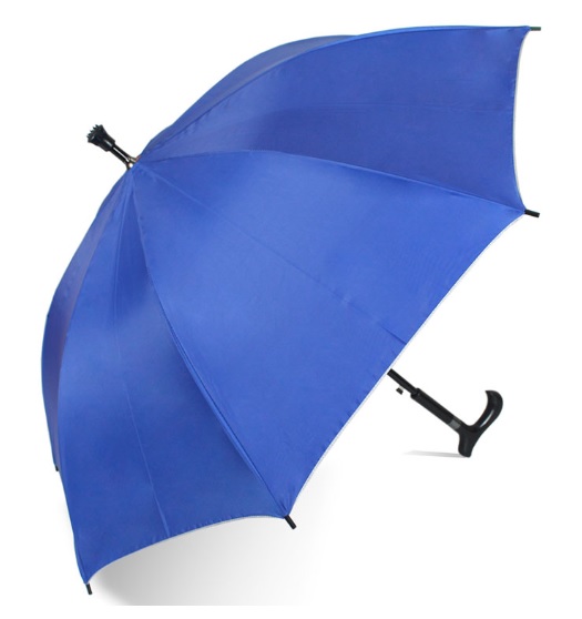 ร่มไม้เท้า สีน้ำเงิน