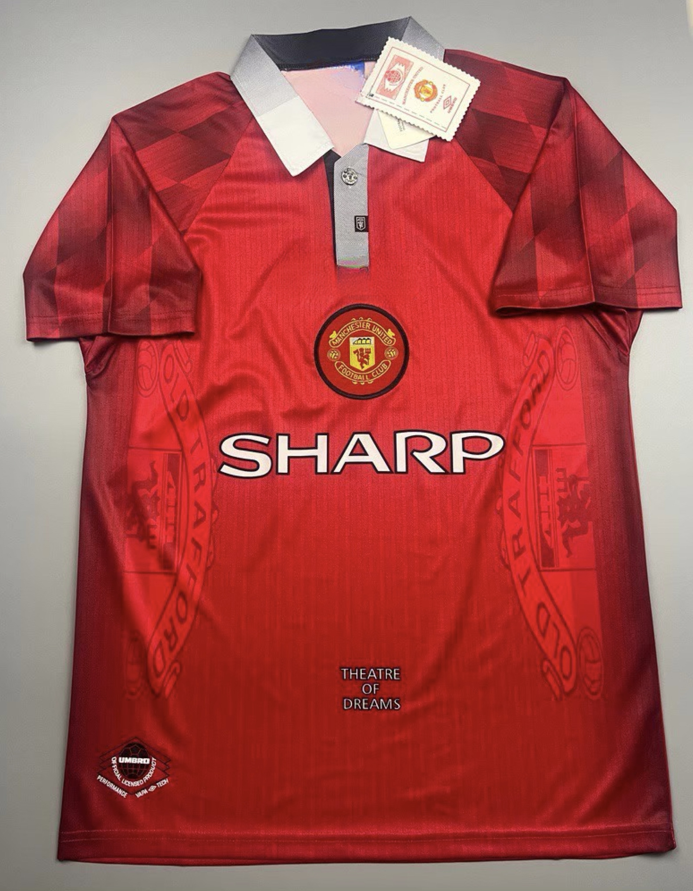 เสื้อบอลย้อนยุค แมนยู 1996 เหย้า Retro Manchester United Home เรโทร คลาสสิค 1996-97