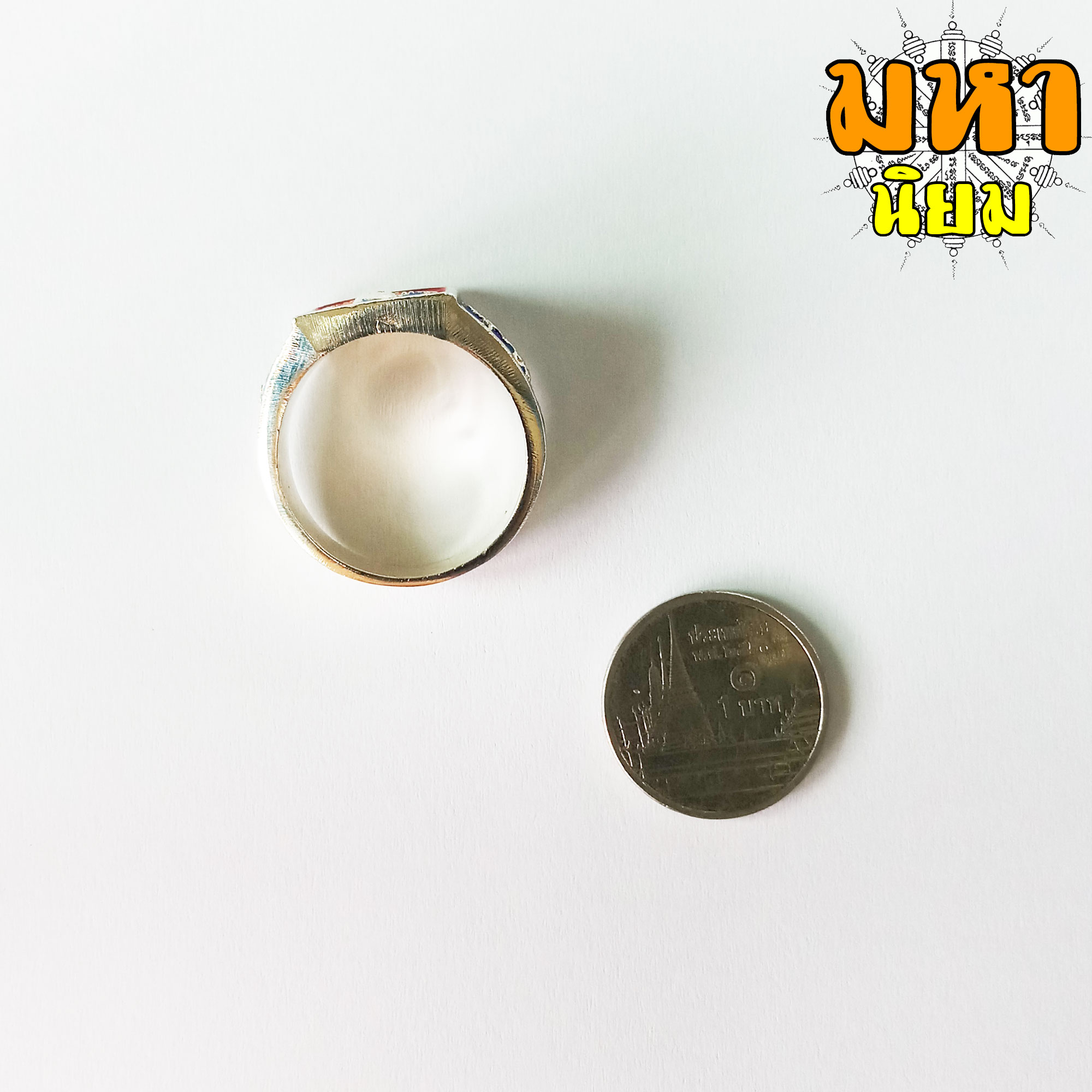 แหวนหลวงพ่อรวย ปาสาทิโก วัดตะโก จ.อยุธยา เนื้อกะไหล่เงินลงยา