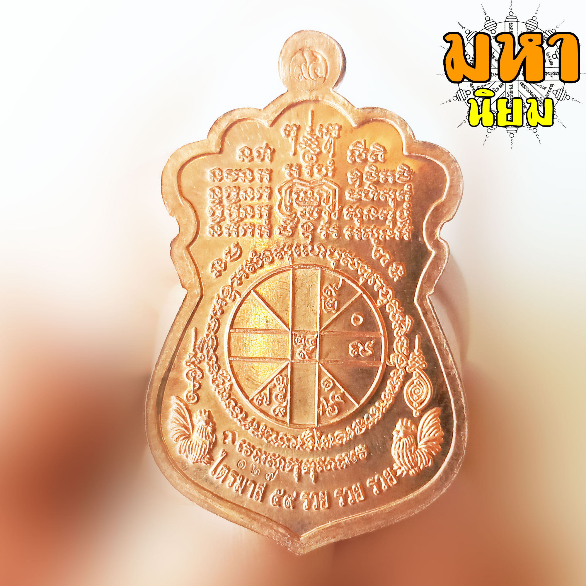 เหรียญไตรมาส 59 รวย รวย รวย เนื้อทองแดงลงยา หลวงพ่อรวย ปาสาทิโก วัดตะโก จ.อยุธยา พร้อมกล่องอย่างดี