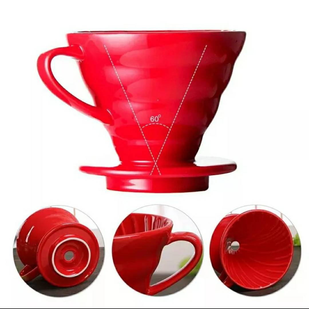 ดริปเปอร์ แก้วดริปกาแฟ แก้วรองดริปกาแฟสด ZB-VTC1 ถ้วยกรองดริปเซรามิก กรวยดริป ถ้วยดริป ดริปกาแฟ Drip