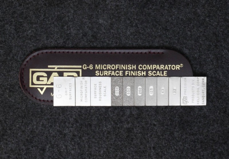 Microfinish Comparator (แผ่นสอบเทียบความเรียบผิว) รุ่น GAR - (G-6) 32 - 1000 µin