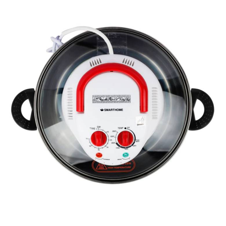 SMARTHOME หม้ออบลมร้อน โถแสตนเลส MV-1203 Halogen 1200 วัตต์ 12 ลิตร หม้ออบ หม้อลมร้อน หม้อไฟฟ้า ฮาโลเจน