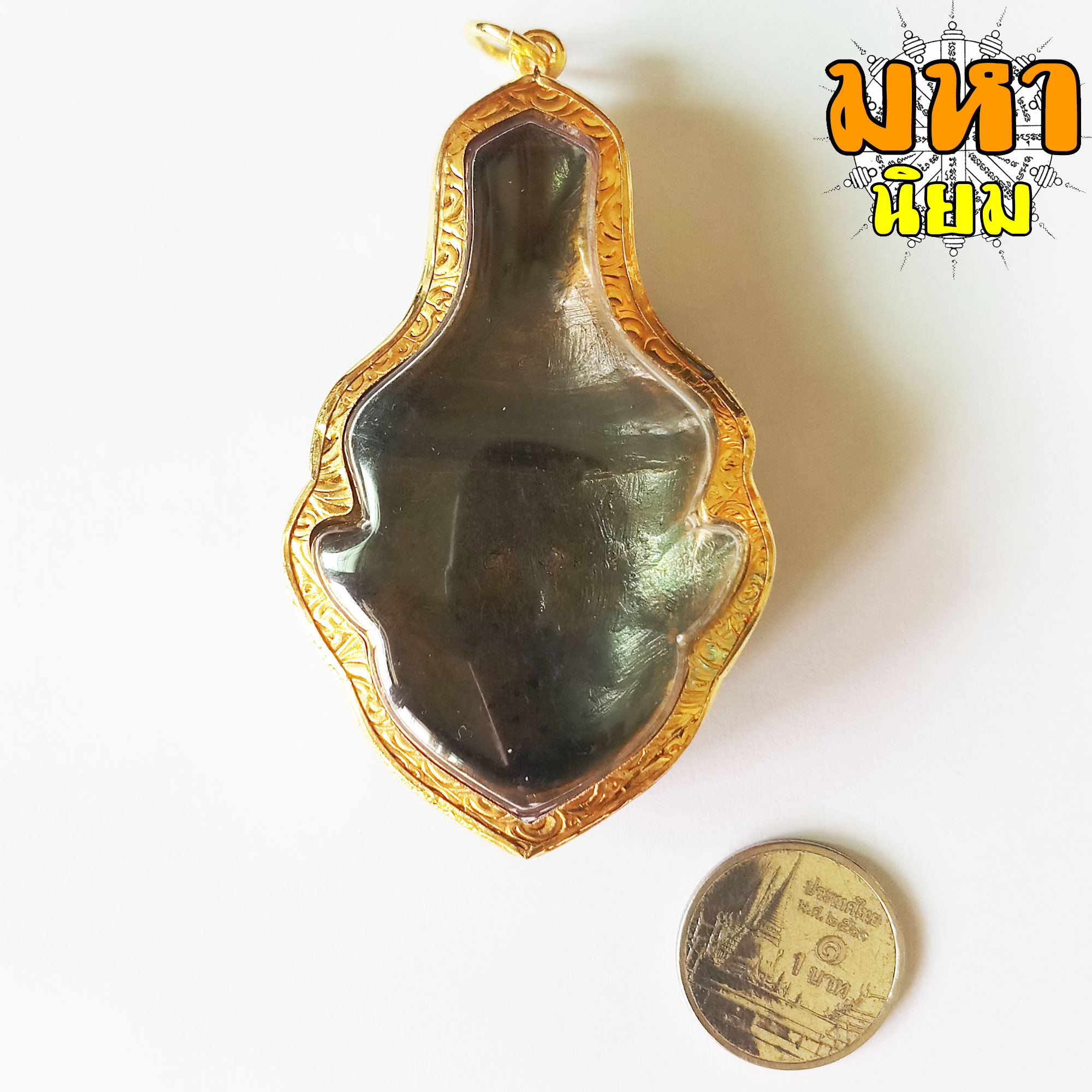 เศียรพ่อแก่ ปู่ฤาษี วัดเชิงหวาย กรอบทองไมครอน