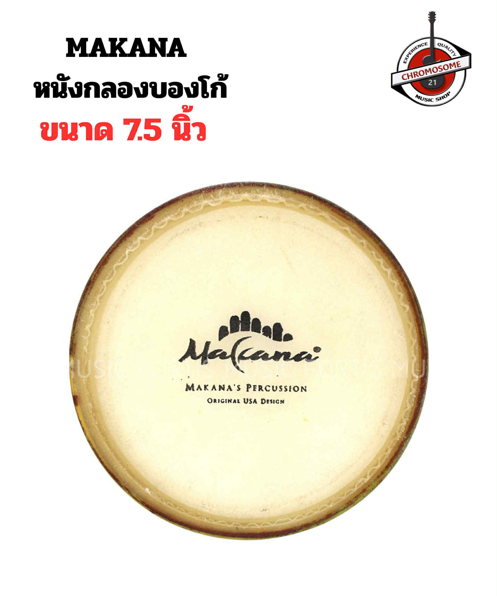 หนังบองโก้ MAKANA 7.5 นิ้ว หนังวัว