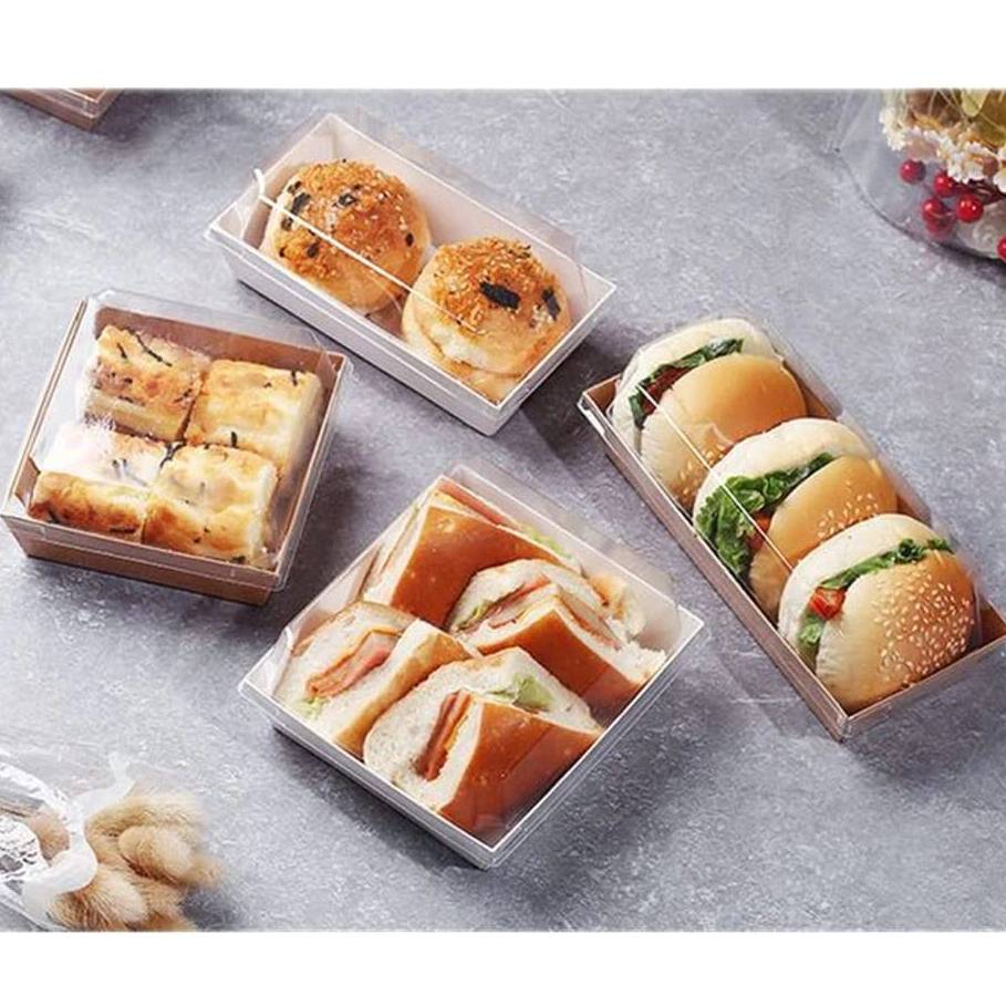 กล่องสี่เหลี่ยมฝาใส ถาดอาหารเคลือบพร้อมฝาครอบใส (แพ็คละ 25 ชุด) กล่องใส่เค้กลาวา กล่องใสเคลือบมัน กล่องใส่แซนวิช กล่องขนมฝาใส ขนาดปาก12x12ซม รุ่น 1212/E01/E118