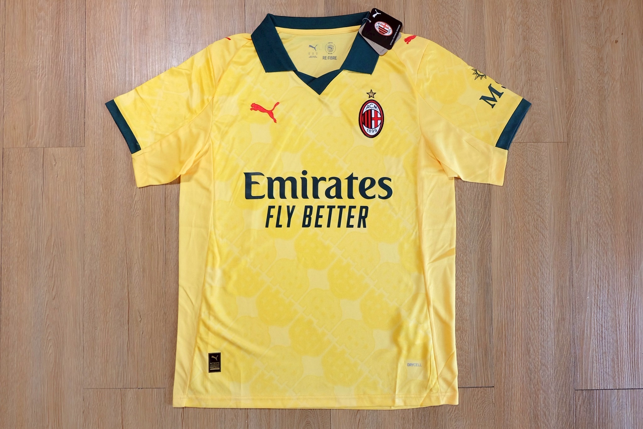 เสื้อฟุตบอล เอซี มิลาน เยือน สีเหลือง Fans Edition เกรดแฟนบอล 2025