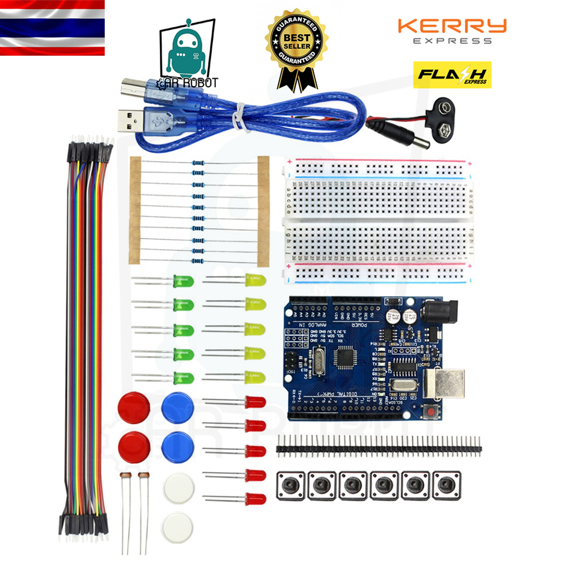 Arduino UNO R3 Starter Kit ชุดเรียนรู้บอร์ด Arduino UNO R3 1 ชุด