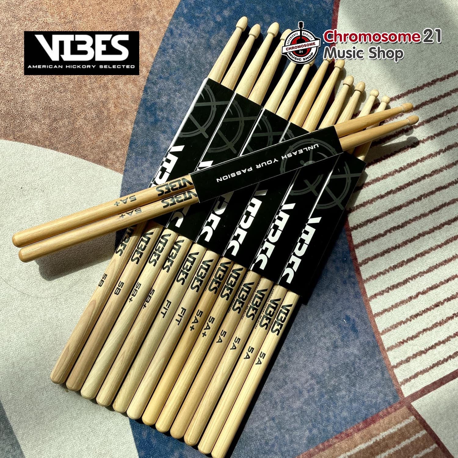 ไม้กลอง VIBES (American Hickory )Made in USA มี 5 ขนาด ให้เลือก