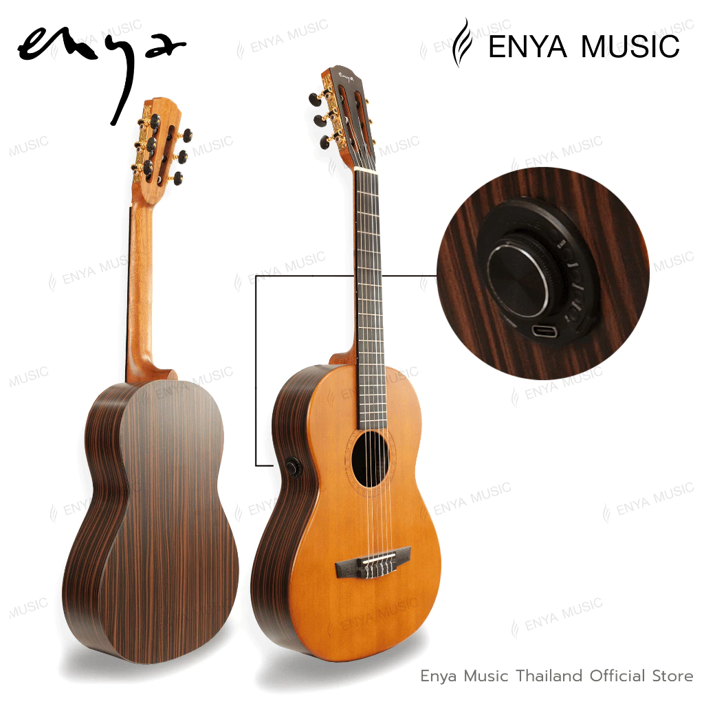 กีตาร์คลาสสิคไฟฟ้า Enya รุ่น EC-58E ระบบไฟฟ้าTransacoustic Double OS1 แบบมีลำโพงในตัว