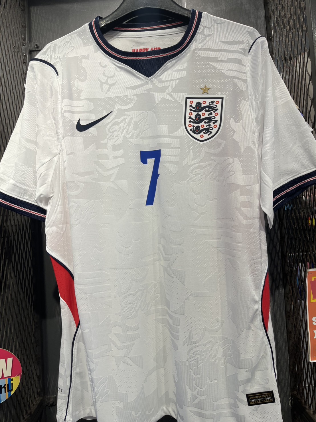 2025-26 เสื้อทีมชาติอังกฤษ สีขาว สำหรับผู้ชาย Player Edition เกรดนักเตะ BECKHAM # 7 Size S-2XL