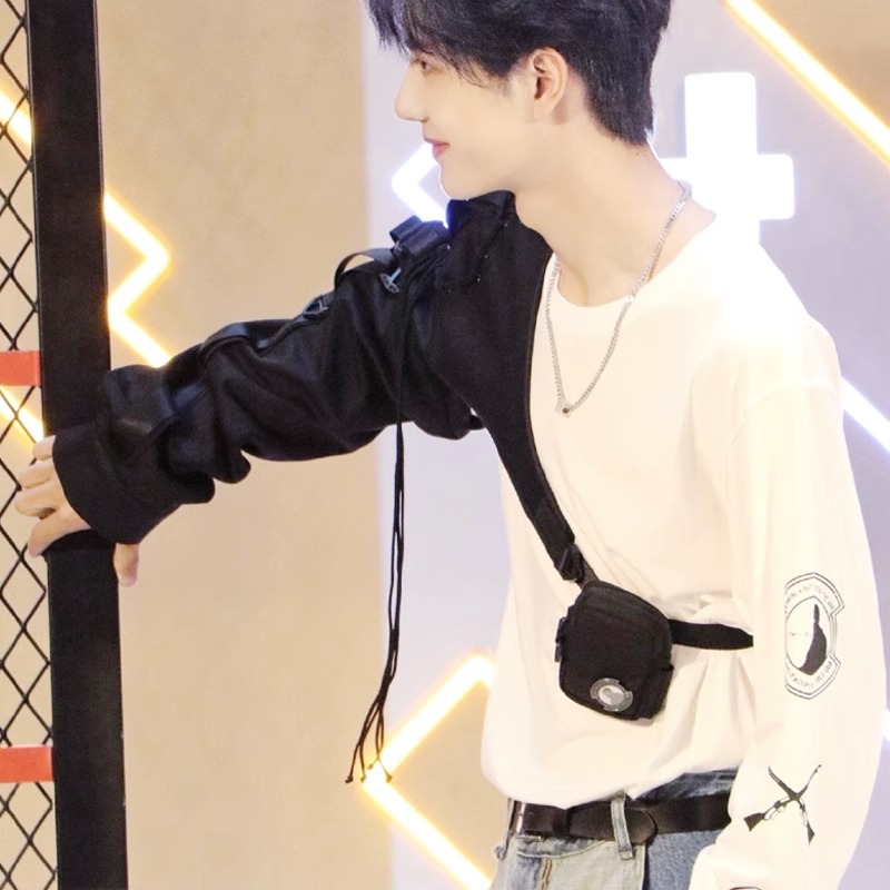 Pre - เสื้อ(แขนข้างเดียว)ผู้ชายและผู้หญิงสไตล์ WANGYIBO หวังอี้ป๋อ