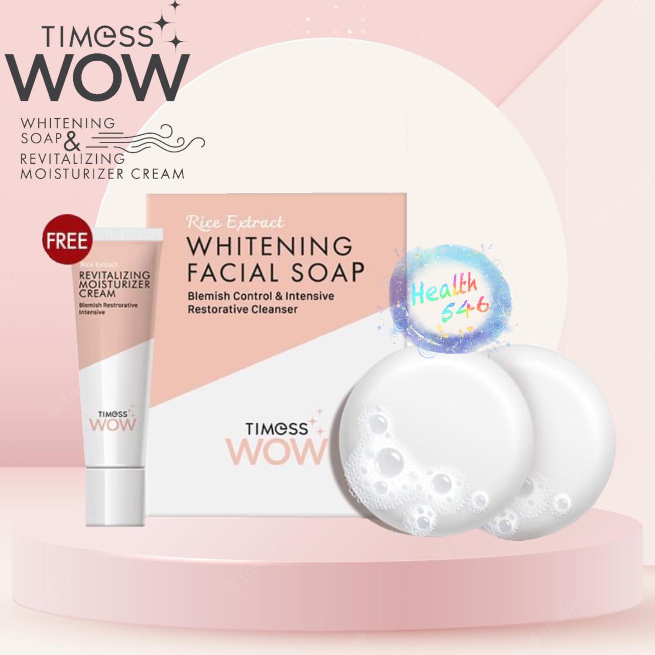 WHITENING FACIAL SOAP ทามเมส ว้าว ไวเทนนิ่ง เฟเซียล โซป 2 แถมครีม 1