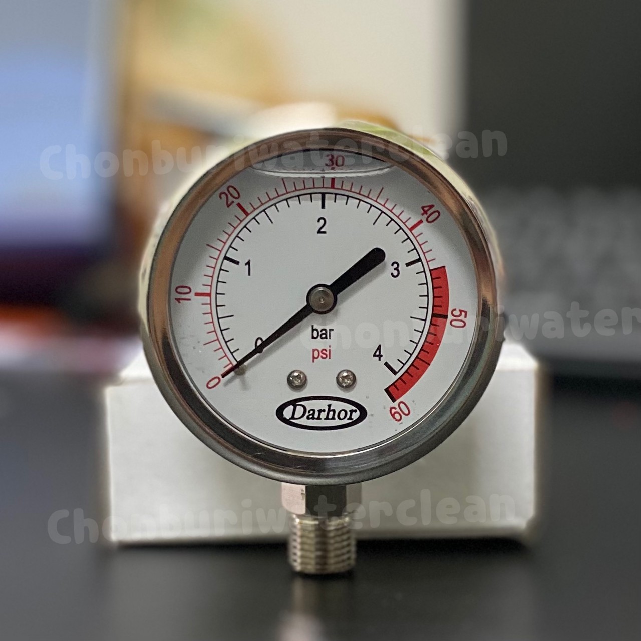 Pressure Guage เกจ์วัดแรงดัน 0-60psi/4bar oil