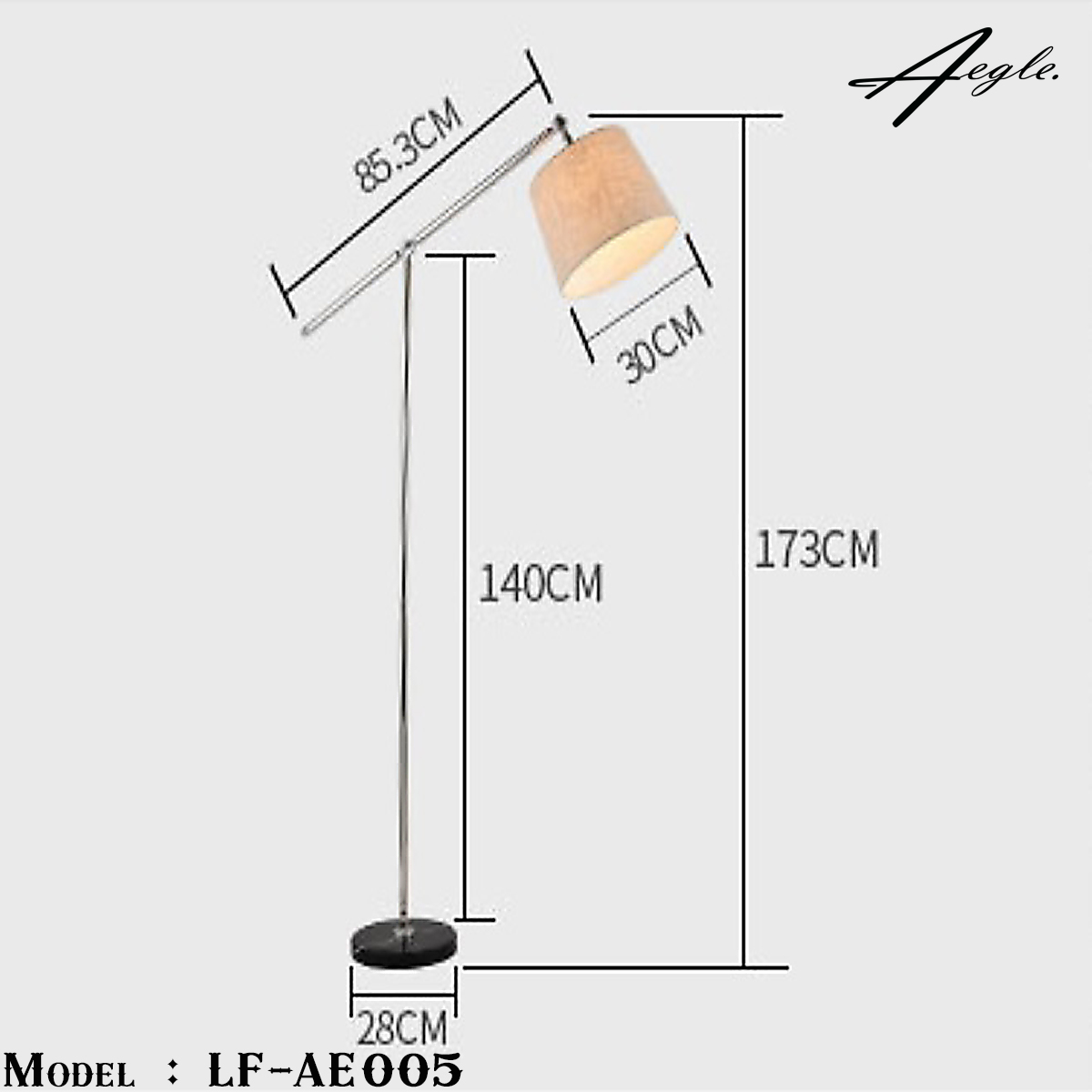 โคมไฟตั้งพื้นโป๊ะผ้า Modern minimalist