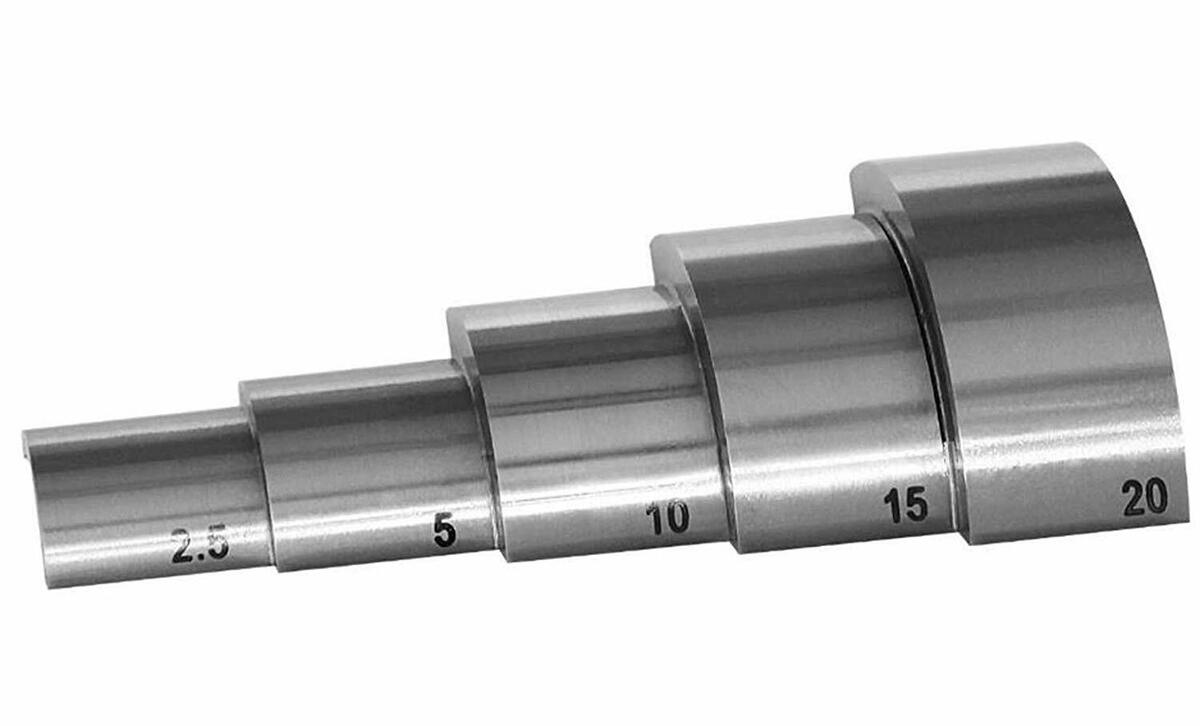 บล็อคสอบเทียบเครื่องวัดความหนาโลหะแบบโค้ง (Steel Ultrasonic Curved Step Calibration Test Block) 5 Steps
