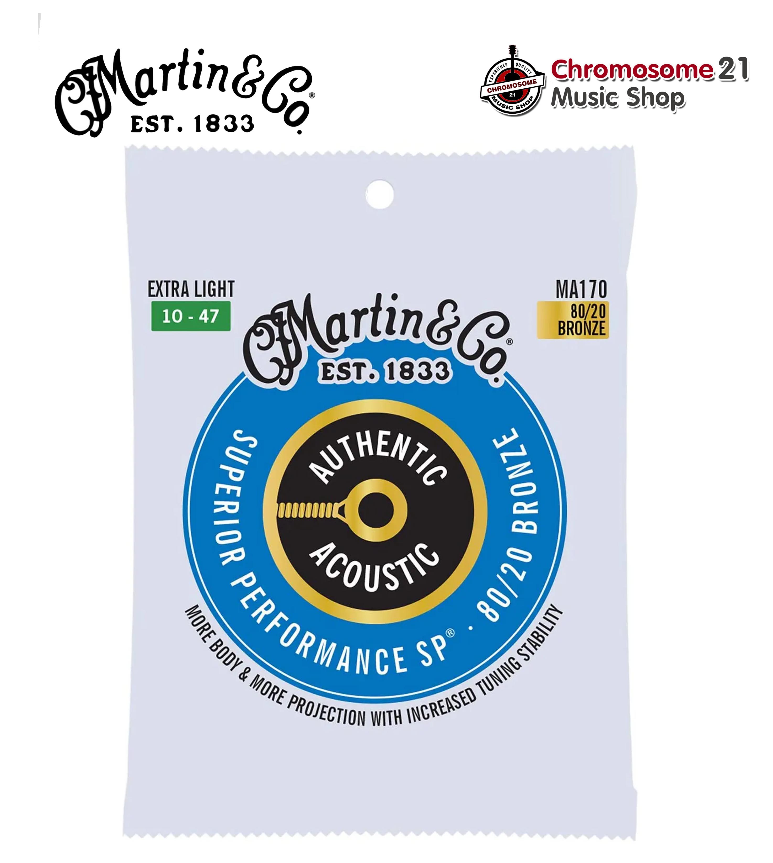 สายกีตาร์โปร่ง Martin MA170 ชุดเบอร์ 10 แบบ 80/20 Bronze
