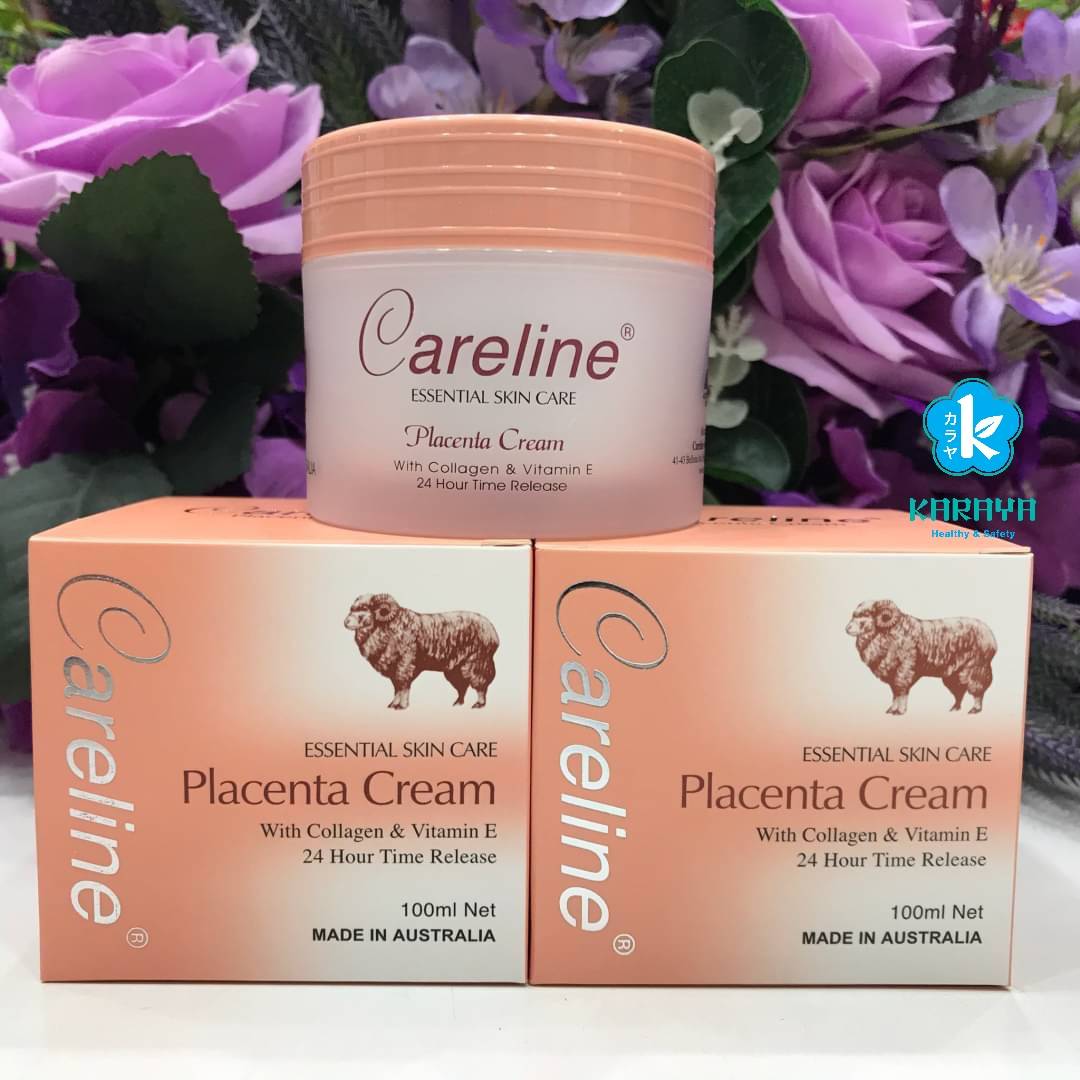 ครีมรกแกะ Careline Placenta Cream with Collagen & Vitanmin E แท้ 100% นำเข้าจากออสเตรเลีย ขนาด 100mlสูตร3in1