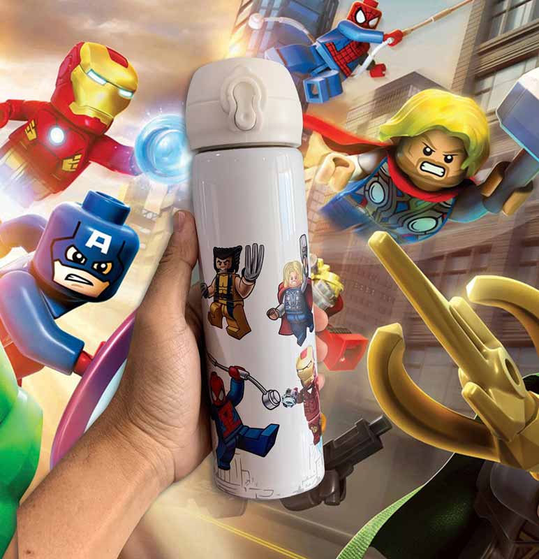 กระบอกน้ำฝาเปิด ออกแบบ พร้อมพิมพ์รอบ ขนาด 500 mL.