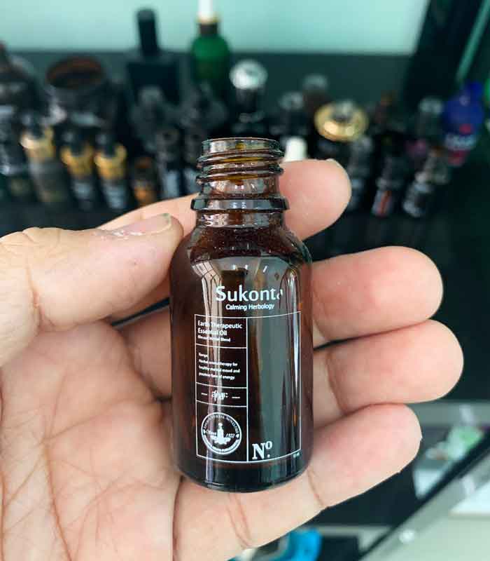 สกรีนขวดแก้ว สีชา 1 สี จำนวนน้อย-มาก